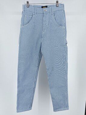 Stan Ray Hickory Stripe Carpenter Painter Pants 27 Blue White Utility Workwear